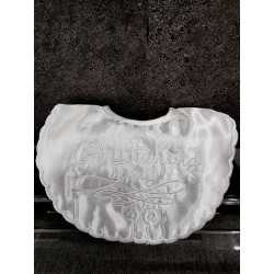 WHITE CHRISTENING BABY BOY/GIRL BIB STYLE P5172F