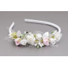 WHITE/PINK/GREEN FIRST HOLY COMMUNION HEADBAND STYLE OW-021