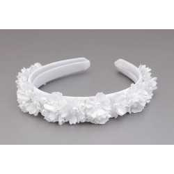 WHITE FIRST HOLY COMMUNION HEADBAND STYLE OW-050