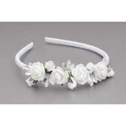 WHITE/GREEN FIRST HOLY COMMUNION HEADBAND STYLE OW-068