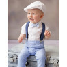 White/Blue Baby Boy Christening Suit Style PAT