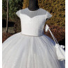 HANDMADE WHITE FIRST HOLY COMMUNION DRESS T-984