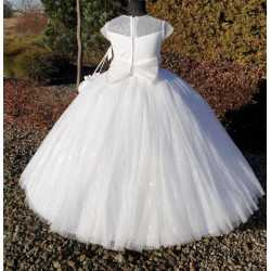 HANDMADE WHITE FIRST HOLY COMMUNION DRESS T-984