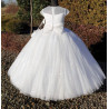 HANDMADE WHITE FIRST HOLY COMMUNION DRESS T-984