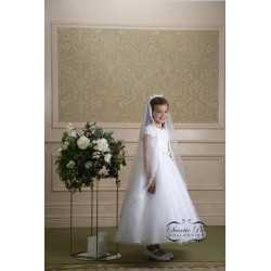 Sweetie Pie First Holy Communion White Dress & Veil Style 4038