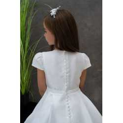 JOAN CALABRESE WHITE TEA-LENGTH FIRST HOLY COMMUNION DRESS STYLE PJ-04