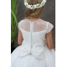 HANDMADE WHITE FIRST HOLY COMMUNION DRESS T-984