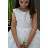 JOAN CALABRESE WHITE TEA-LENGTH FIRST HOLY COMMUNION DRESS STYLE PJ-15