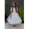 Handmade Ballerina Length First Holy Communion Dress Style ARLETTA SHIMMER