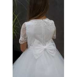 Handmade Ballerina Length First Holy Communion Dress Style ARLETTA SHIMMER