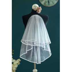 Beautiful White Communion Veil W-01