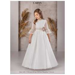 CARMY IVORY/PINK HANDMADE FIRST HOLY COMMUNION DRESS STYLE 3209