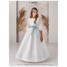 IVORY/MINT HANDMADE FIRST HOLY COMMUNION DRESS STYLE 3210