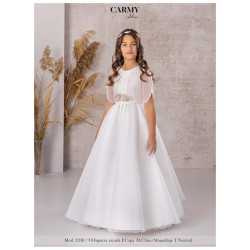 CARMY IVORY/PINK HANDMADE FIRST HOLY COMMUNION DRESS STYLE 3200