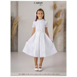 SPANISH WHITE HANDMADE BALLERINA LENGTH FIRST HOLY COMMUNION DRESS STYLE 4000