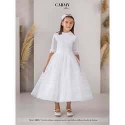 HANDMADE SPANISH UNUSUAL WHITE FIRST HOLY COMMUNION DRESS STYLE 4003