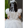 HANDMADE WHITE FIRST HOLY COMMUNION DRESS T-113