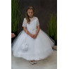 HANDMADE WHITE FIRST HOLY COMMUNION DRESS T-107