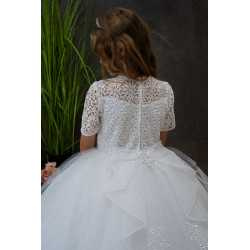 HANDMADE WHITE FIRST HOLY COMMUNION DRESS T-107