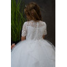 HANDMADE WHITE FIRST HOLY COMMUNION DRESS T-107