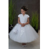 HANDMADE WHITE FIRST HOLY COMMUNION DRESS T-125