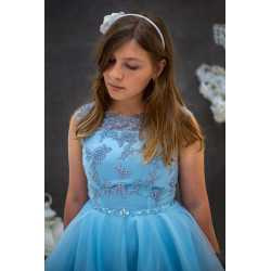 Dk Powder Blue Confirmation Dress Style Ko22533