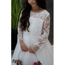 Handmade White First Holy Communion Dress Style MIKELA WHITE