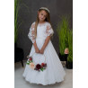 White Handmade First Holy Communion Dress Style CINDY