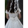 Simple Elegant Handmade First Holy Communion Dress style Demi Short Ivory