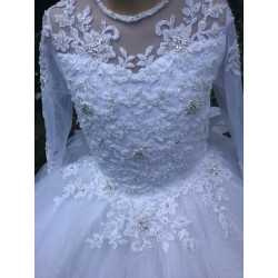 HANDMADE WHITE FIRST HOLY COMMUNION DRESS STYLE T-964