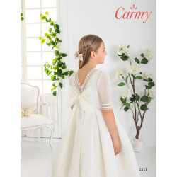 CARMY HANDMADE IVORY/PINK UNIQUE FIRST HOLY COMMUNION DRESS STYLE 2311 ER