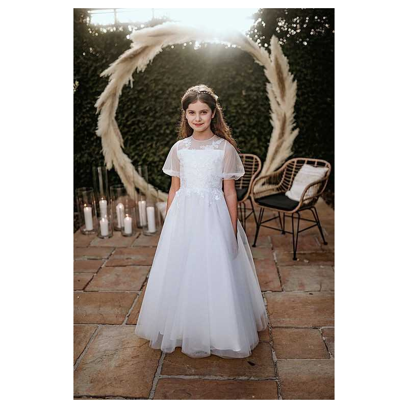 White First Holy Communion Dress Style GEA