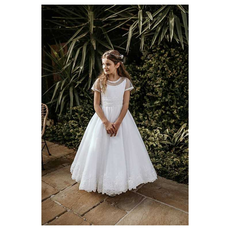 White First Holy Communion Dress Style GESO