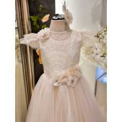 Ivory/Peach Flower Girl/Special Occasion Dress Style 20438