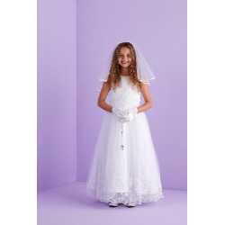 Peridot White First Holy Communion Dress Style LARA