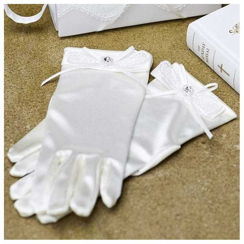 Ivory First Holy Communion Gloves Style MARIA