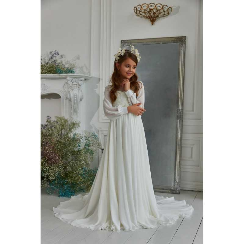 WHITE FIRST HOLY COMMUNION DRESS STYLE 3315