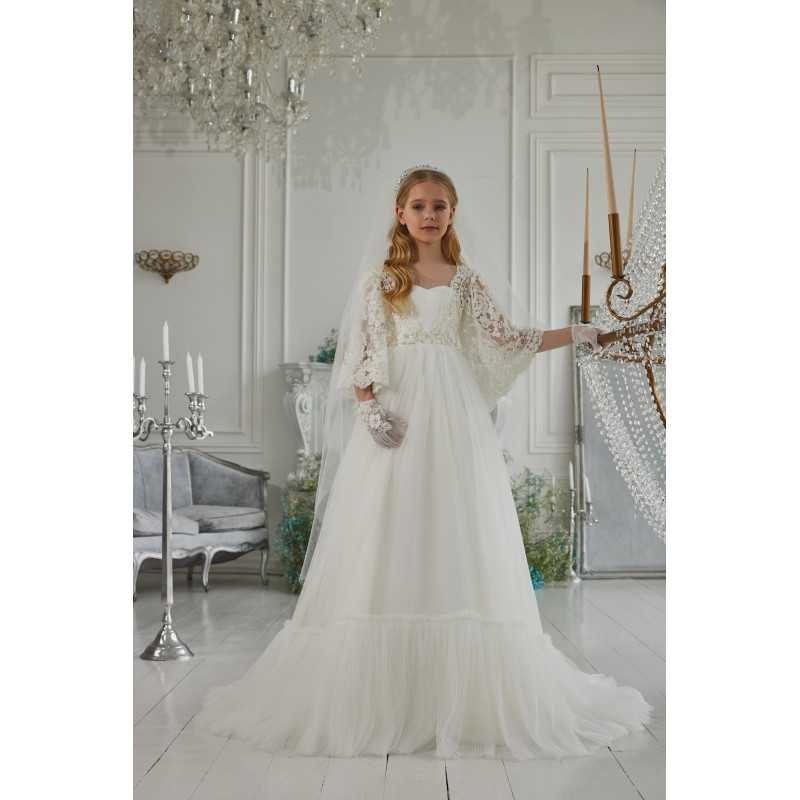 WHITE FIRST HOLY COMMUNION DRESS STYLE 3314