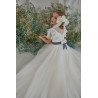 VINTAGE IVORY/PINK FIRST HOLY COMMUNION DRESS STYLE 3308