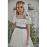 VINTAGE IVORY/PINK FIRST HOLY COMMUNION DRESS STYLE 3308