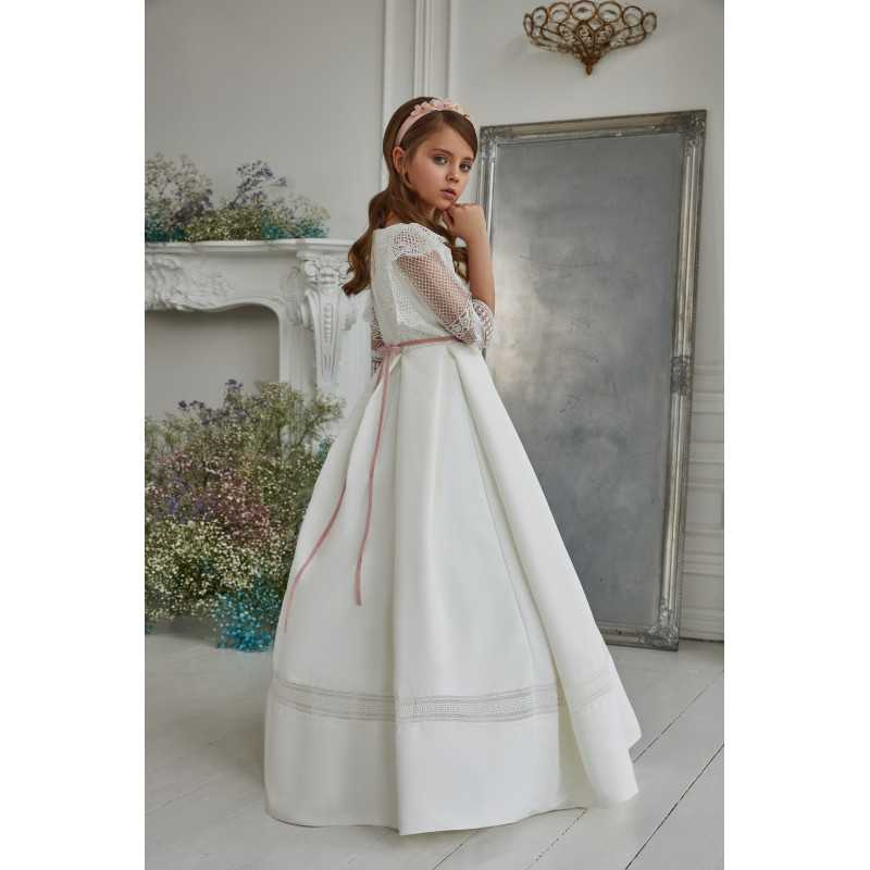 White/Pink First Holy Communion Dress Style 3317