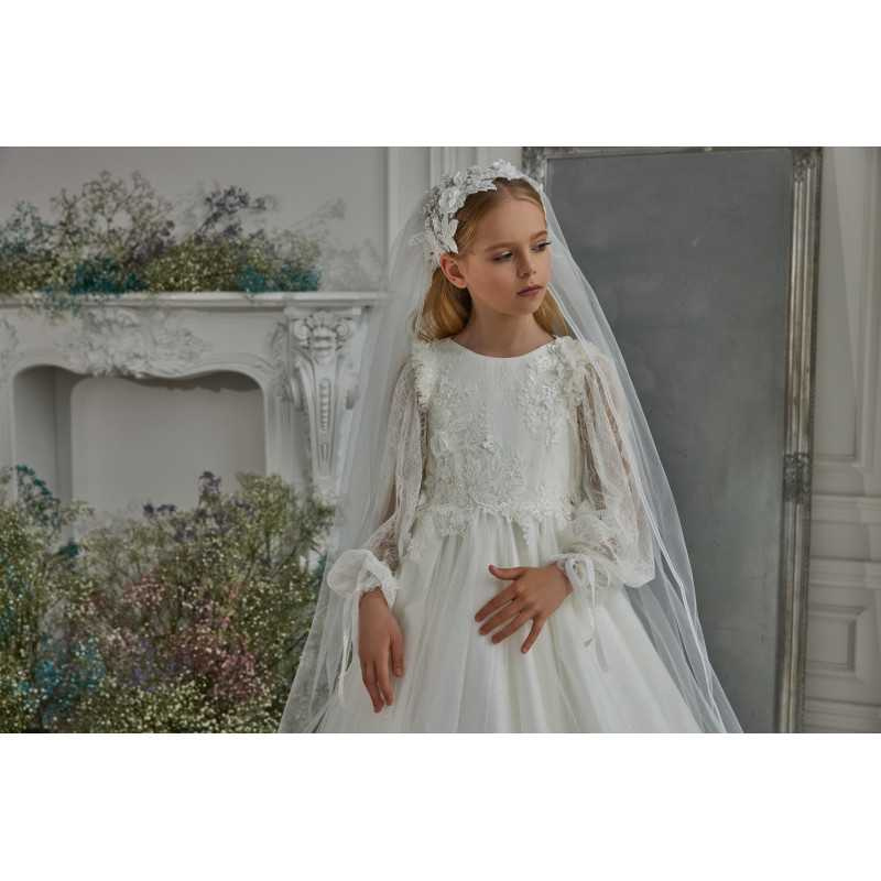 White First Holy Communion Veil Style A41