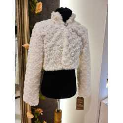 Fur Communion Girls Bolero CB21 Ivory