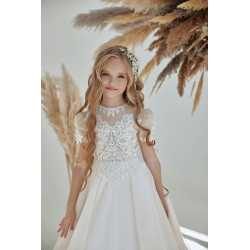 White First Holy Communion Dress Style FM063