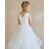 TETER WARM IVORY HANDMADE FIRST HOLY COMMUNION DRESS STYLE 918N