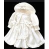 Ivory Christening/Baptism Baby Girl 3 Piece Set Style B1178