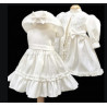 Ivory Christening/Baptism Baby Girl 3 Piece Set Style B1178