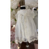 Couche Tot Baby Girls Ivory Christening Dress and bonnet Set Style CHR-180