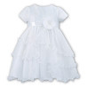 Sarah Louise Baby Girls White Christening Dress Style 070016