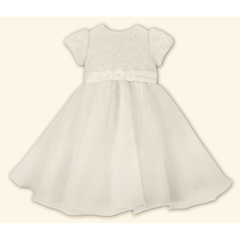 Sarah Louise Baby Girls Ivory Christening Dress Style 070094